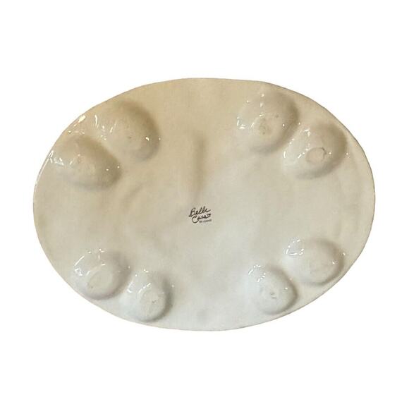 Large Deviled Egg Plater Bella Casa By Ganz VTG Rooster Hen Chicken Kitchenware - Picture 6 of 8